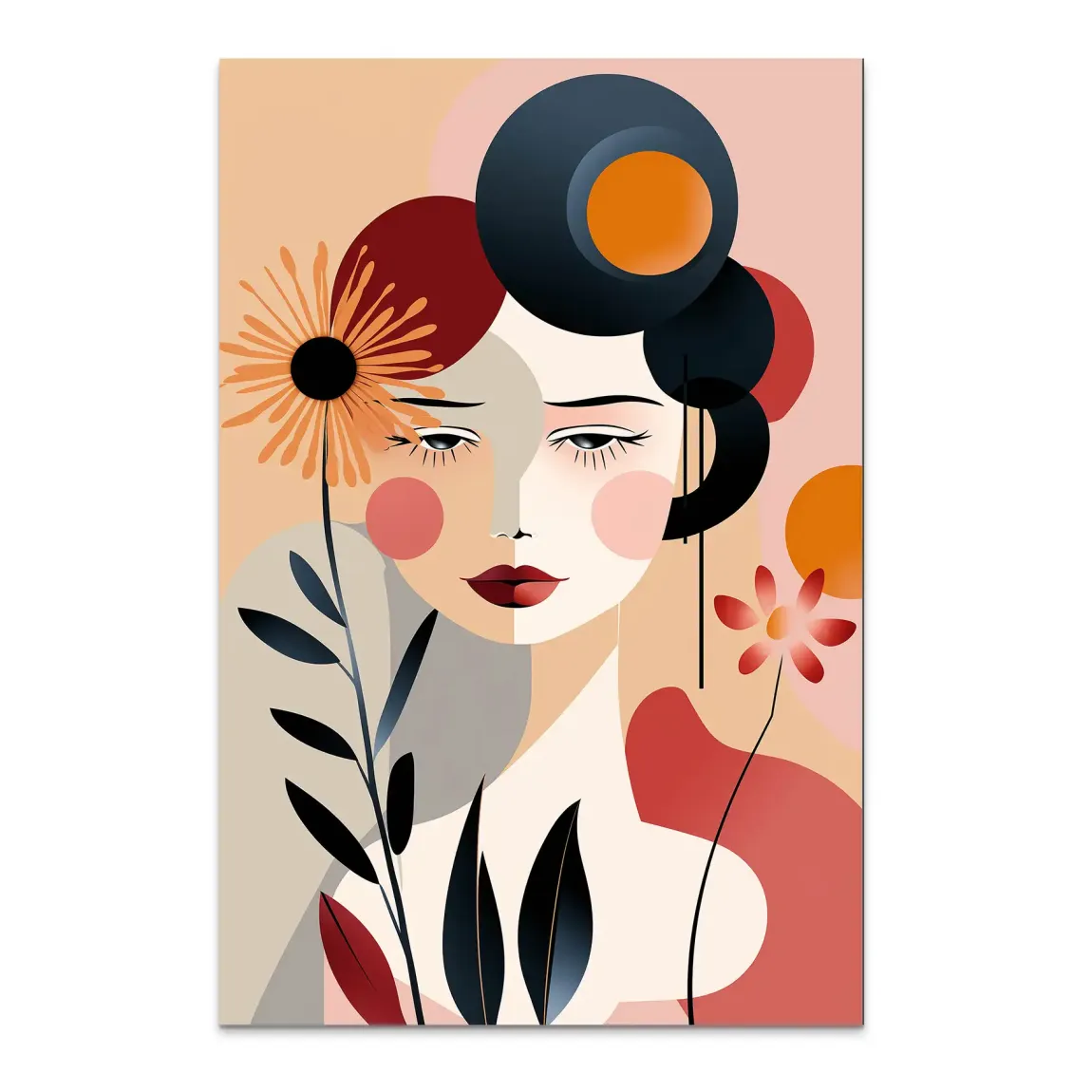 Flora im Kreis der Gedanken Alu Dibond Bild INGALERIE