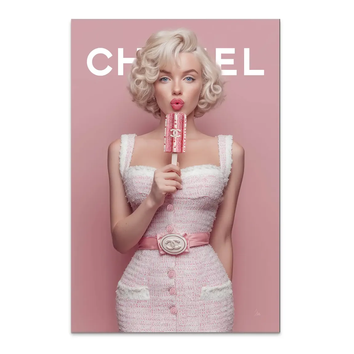Pink Delight Marilyn Monroe Alu Dibond Bild
