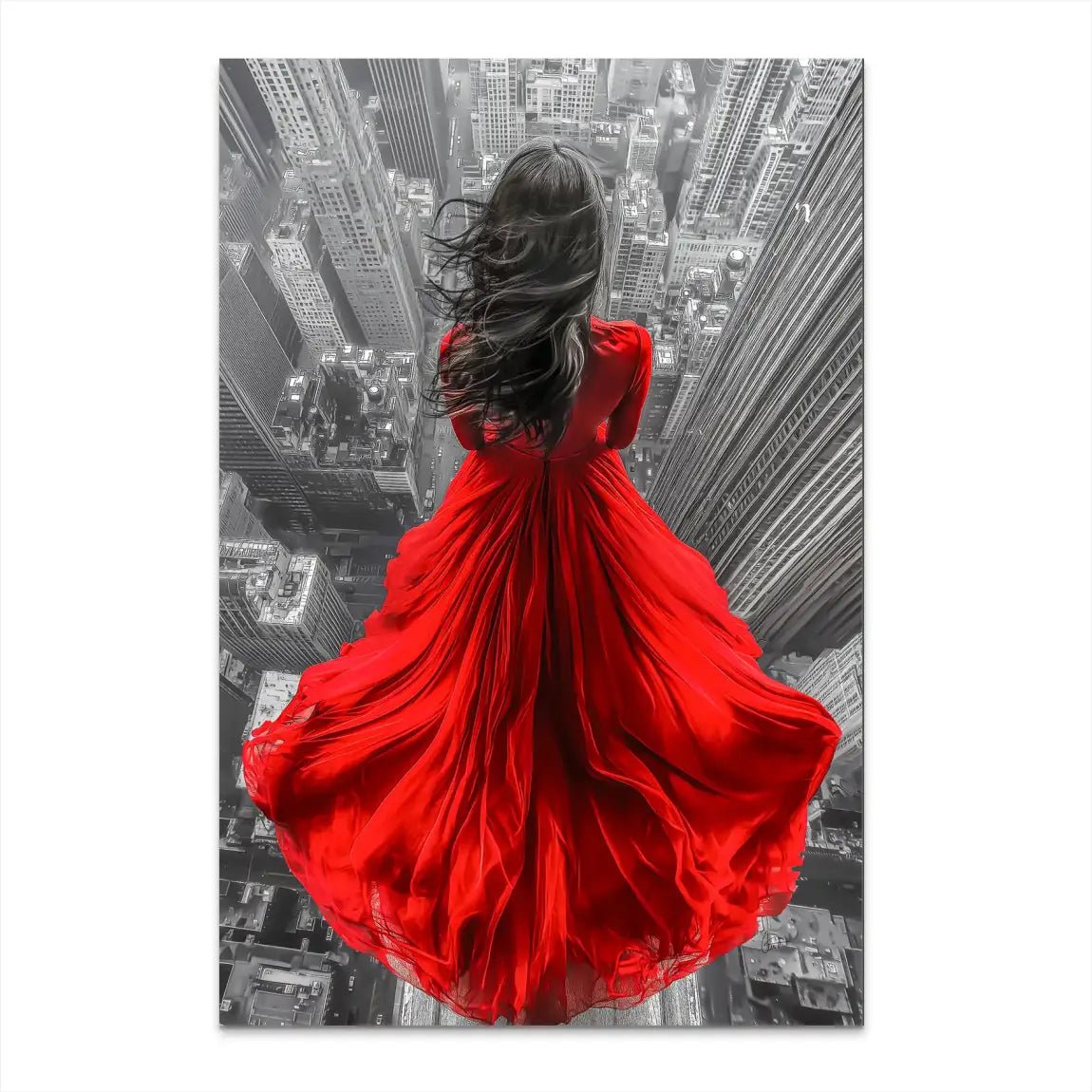 Lady in Red Nr.2 AluDibond Bild INGALERIE