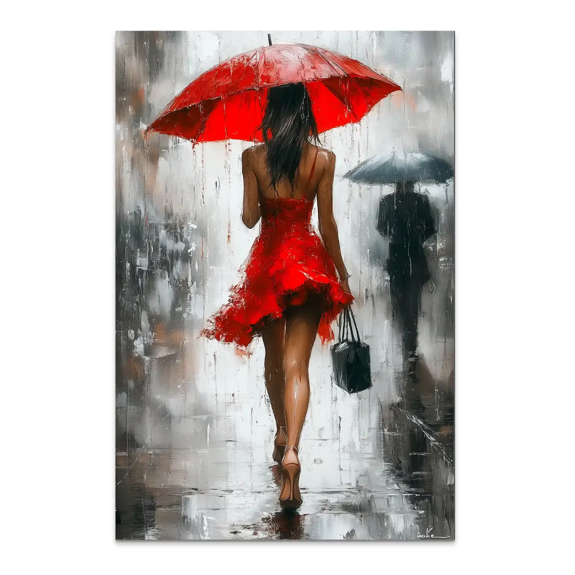 Walk in the Rain Alu Dibond Bild