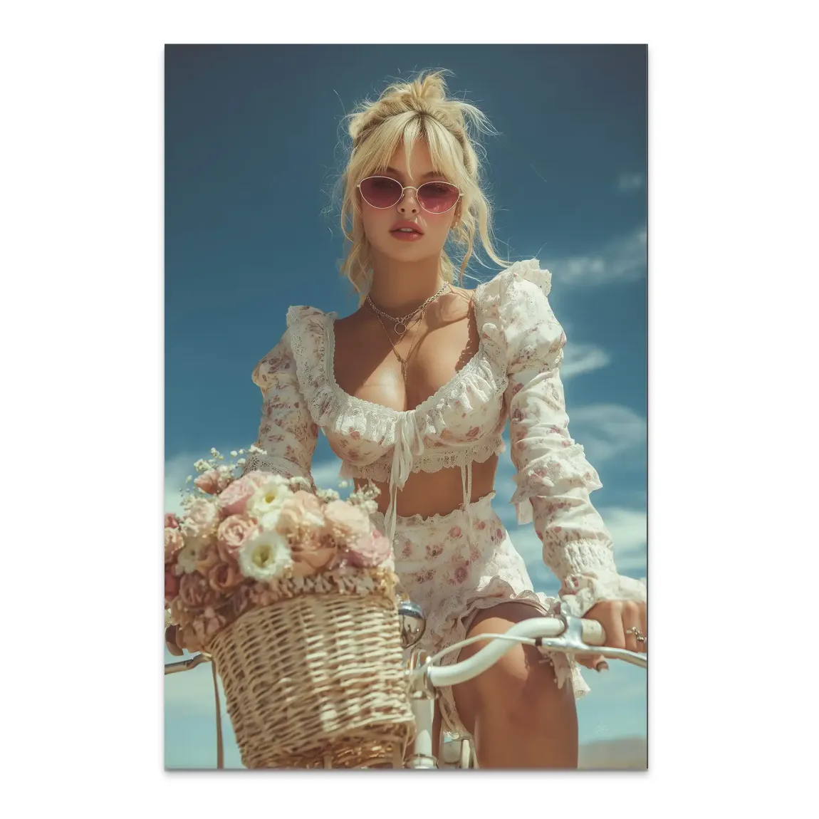 Blütenmädchen Alu Dibond Bild