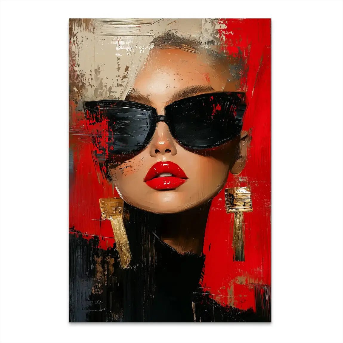 Abstrakt Luxe Girl AluDibond Bild INGALERIE