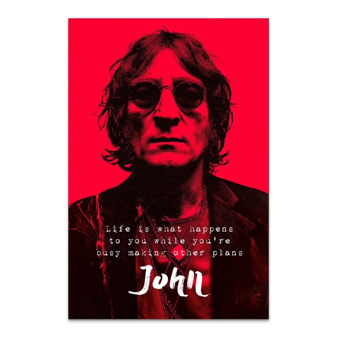 Lennon Red Vision Alu Dibond Bild