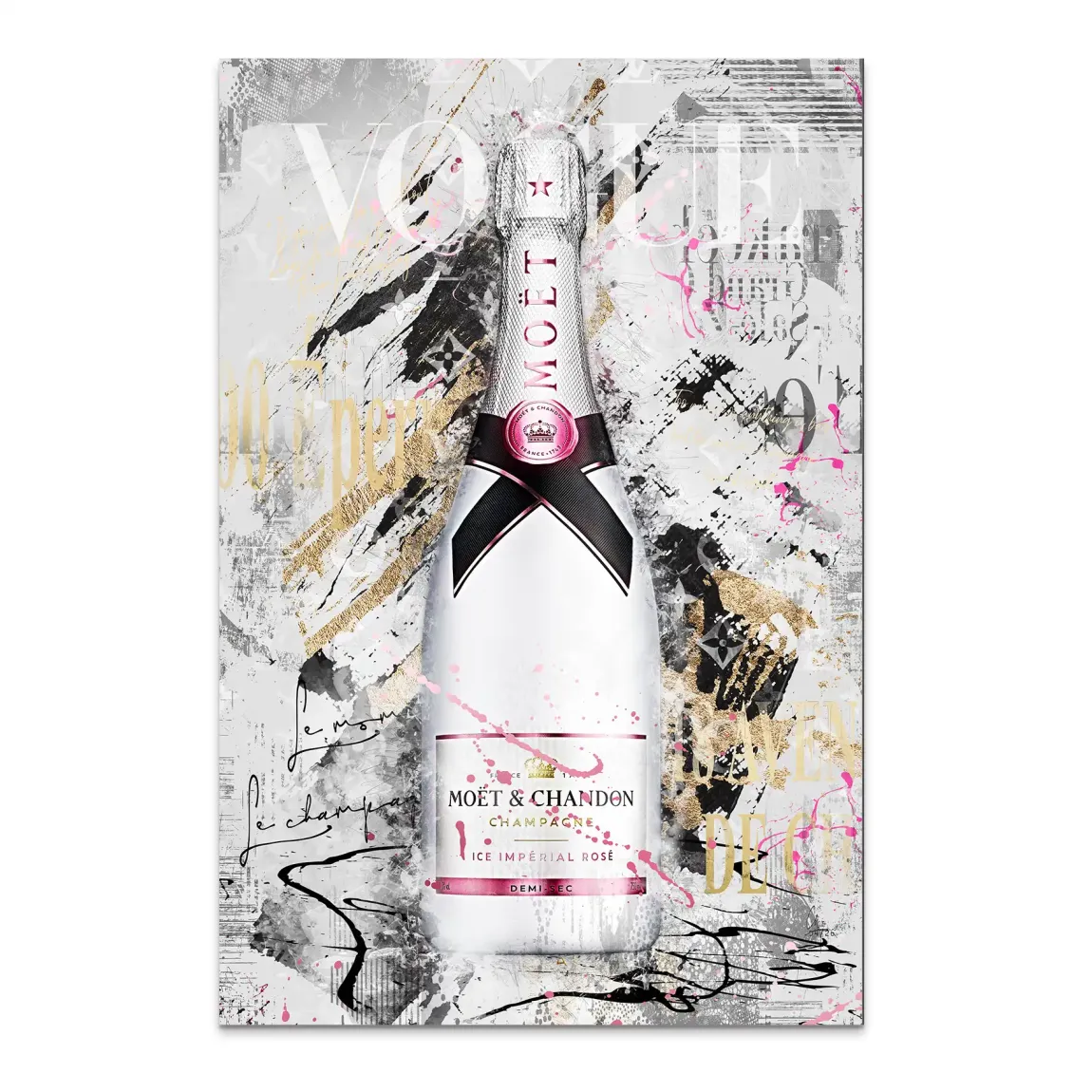 Champagner Rosé Alu Dibond Wandbild