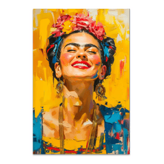 Lachende Frida AluDibond Bild