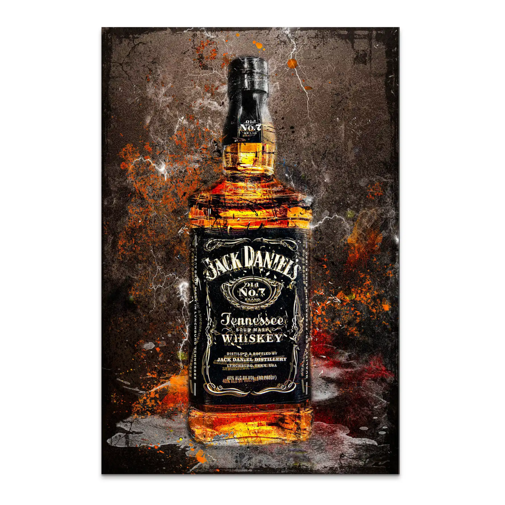 Jack Whisky Vintage Style AluDibond Bild INGALERIE
