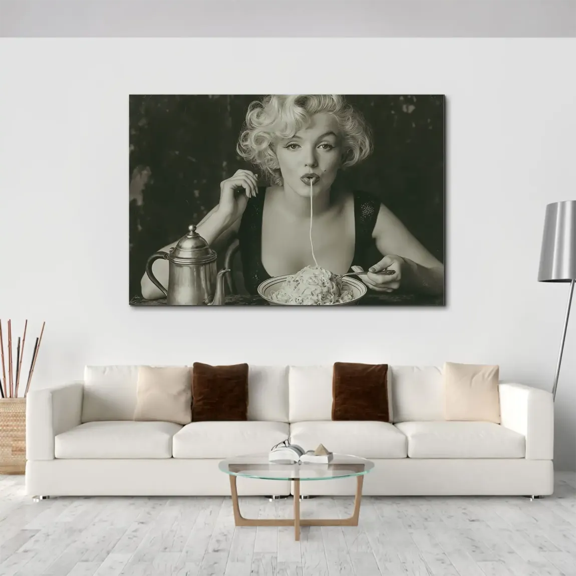 Marilyn Pasta AluDibond Wandbild