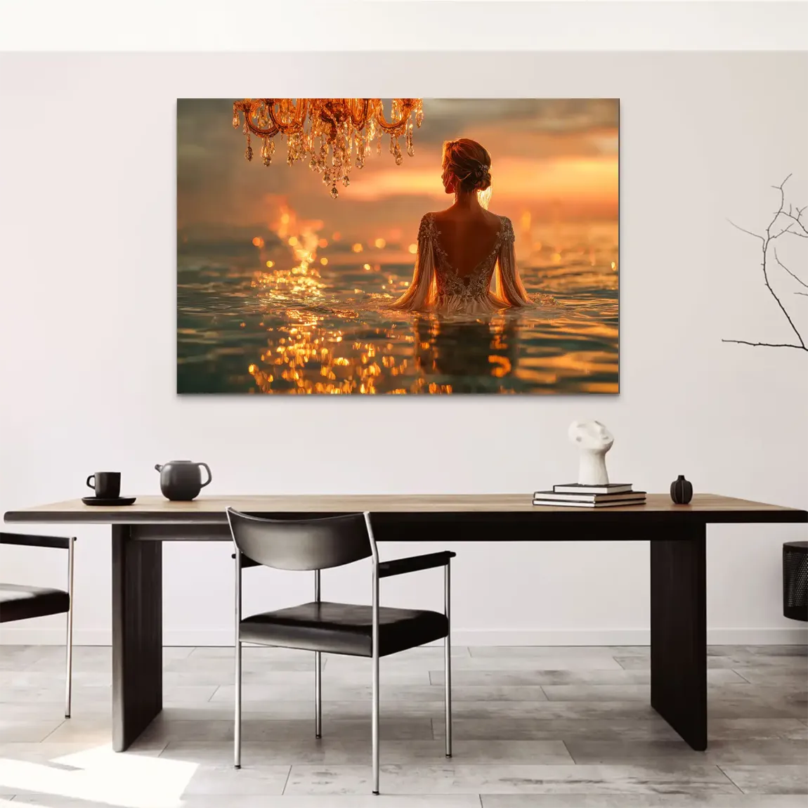 Golden Lights AluDibond Bild