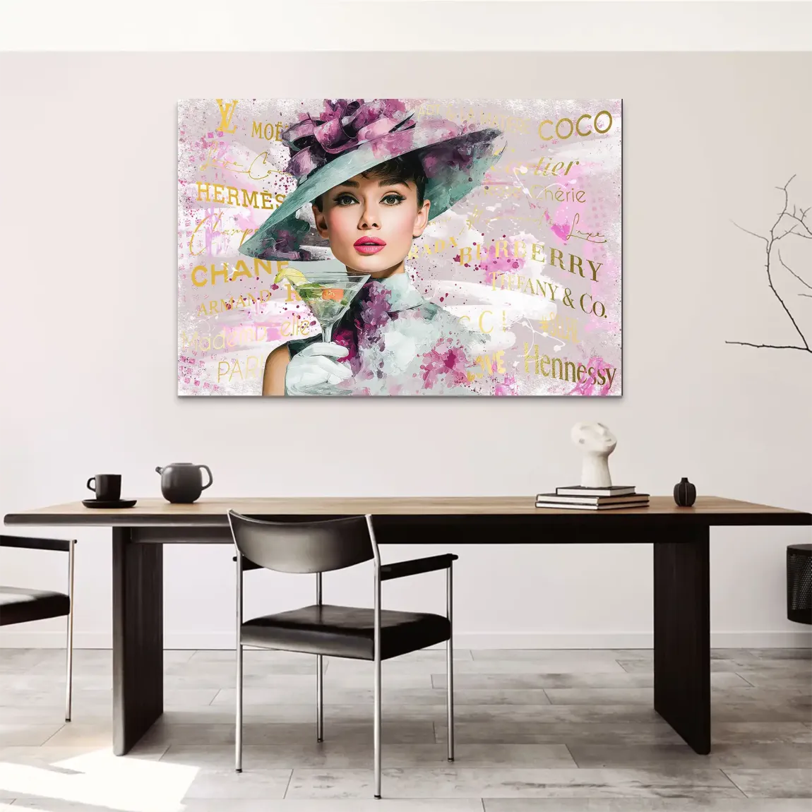 Audrey Hepburn Couture Elegance AluDibond Bild