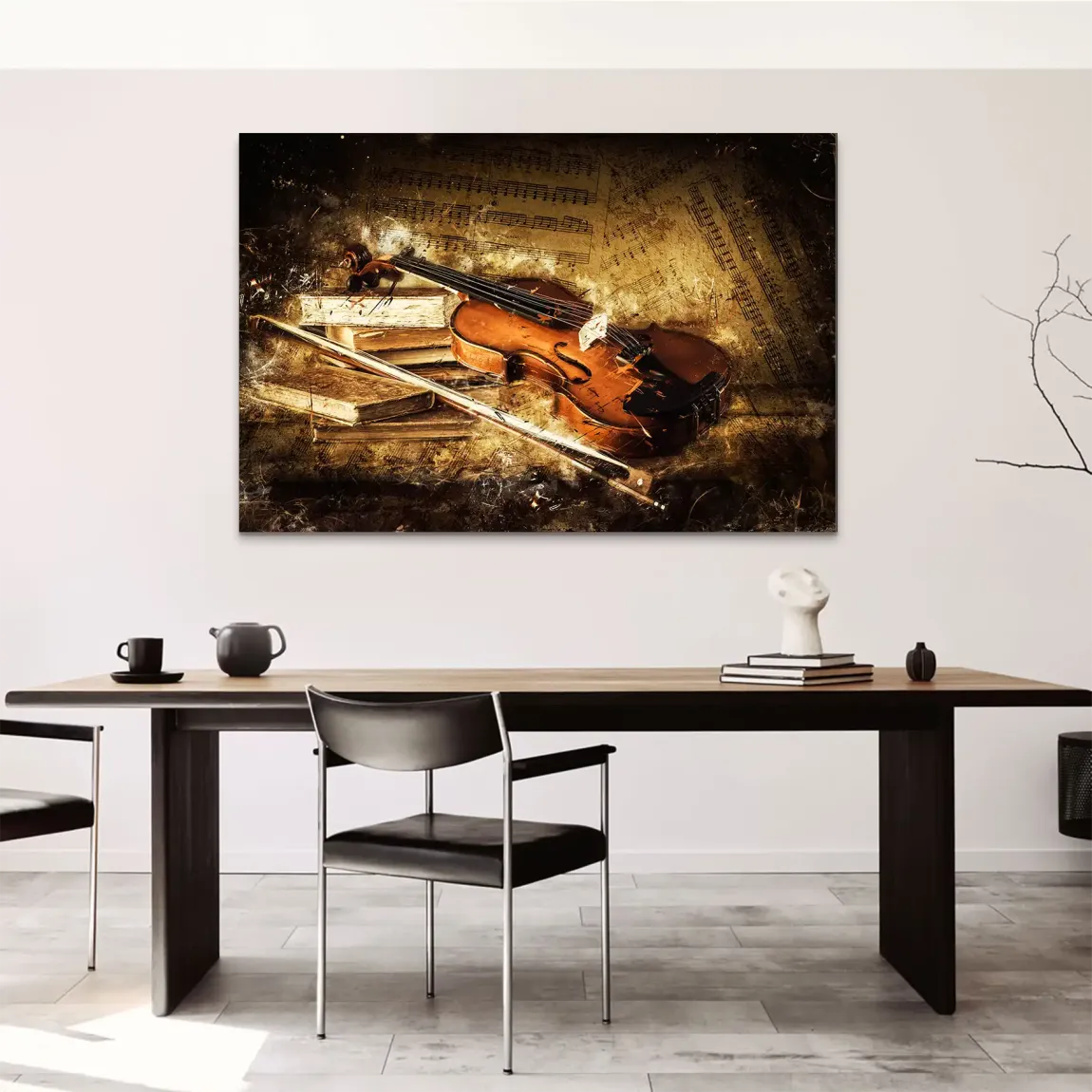 Golden Strings Melodie AluDibond Bild