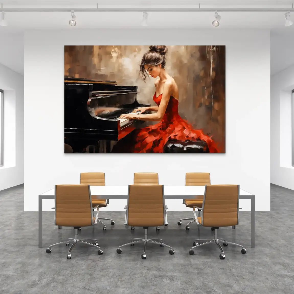 Beautyful Piano Player Alu Dibond Bild INGALERIE