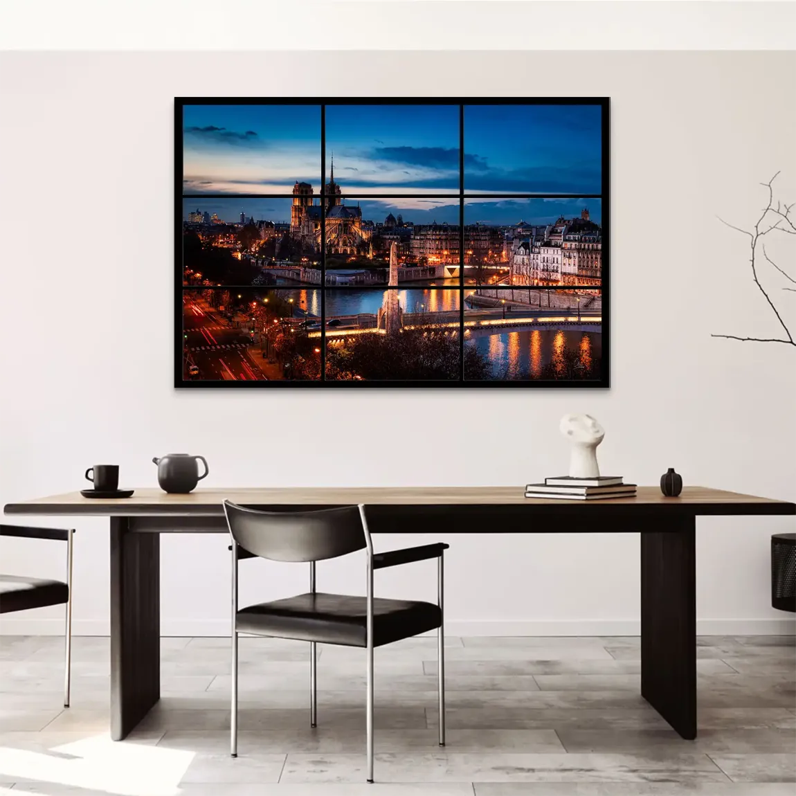 Twilight over Paris Alu Dibond Bild