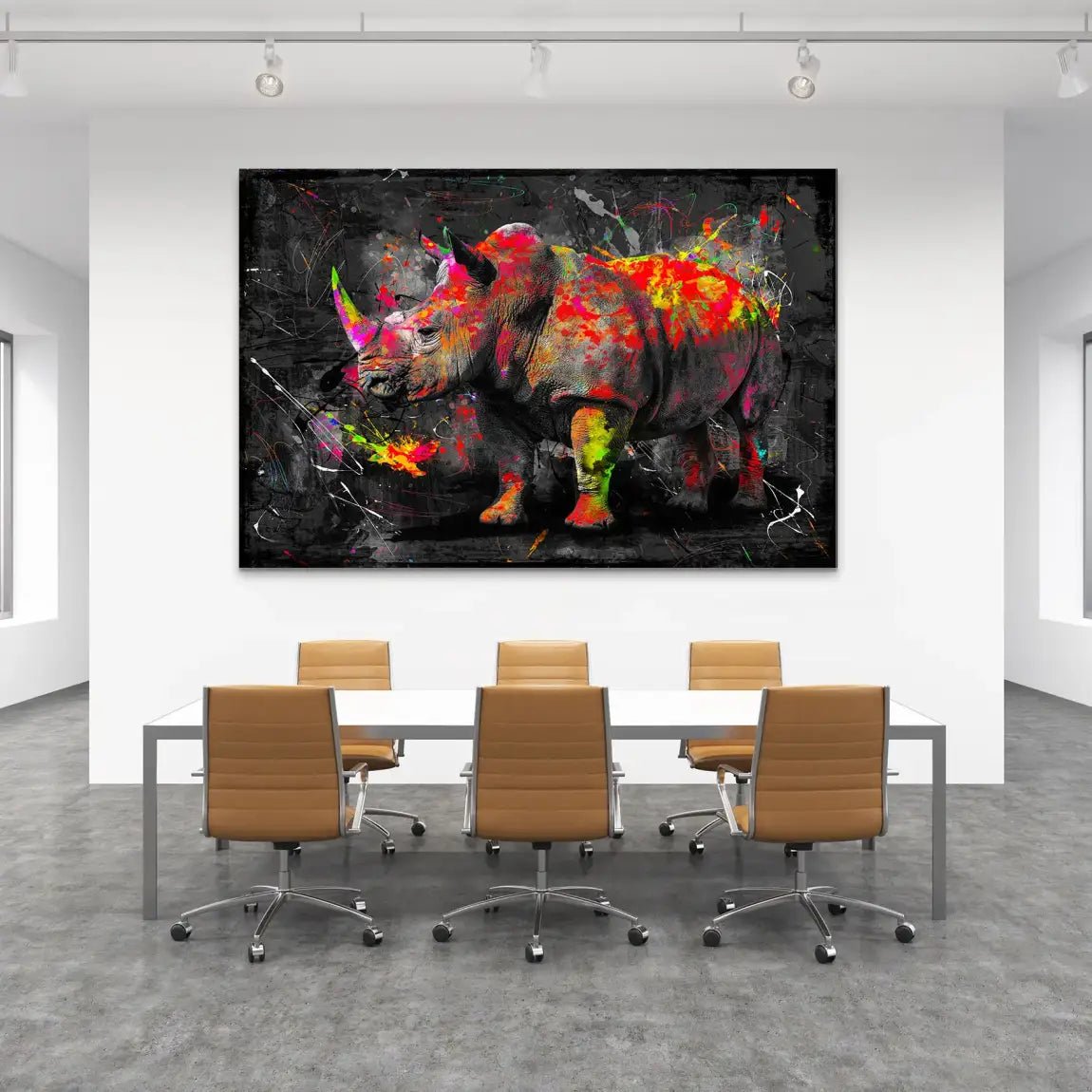 Nashorn Abstrakt Nr.3 AluDibond Bild INGALERIE