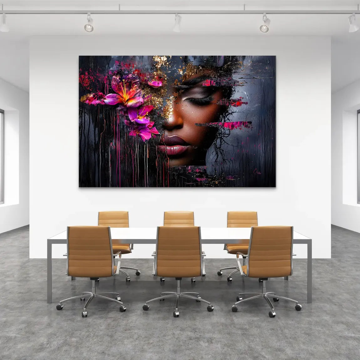 Magie aus Farbe und Gold AluDibond Bild INGALERIE