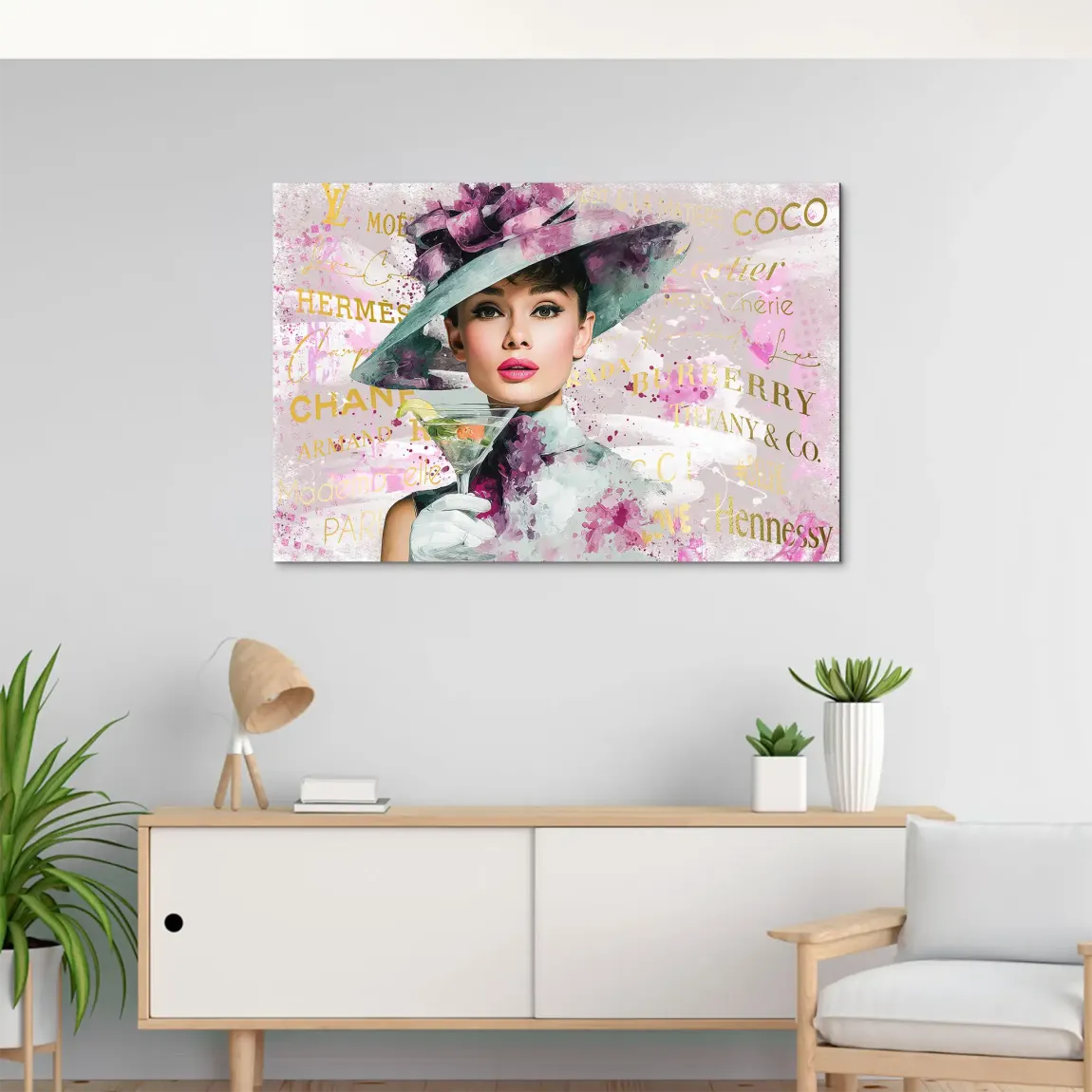 Audrey Hepburn Couture Elegance AluDibond Bild