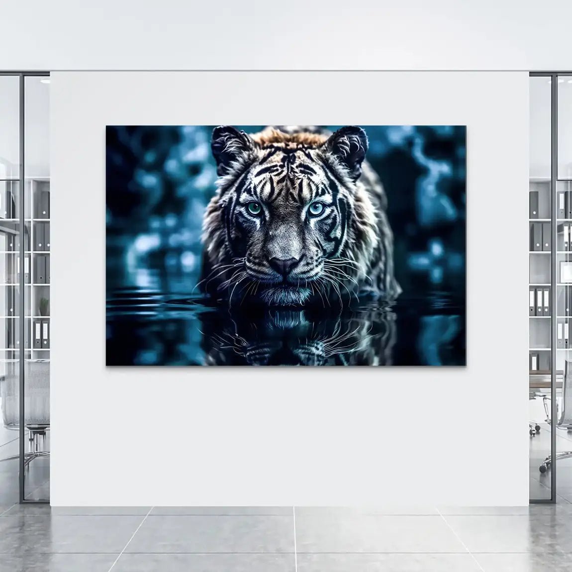 Tiger by Night AluDibond Bild INGALERIE