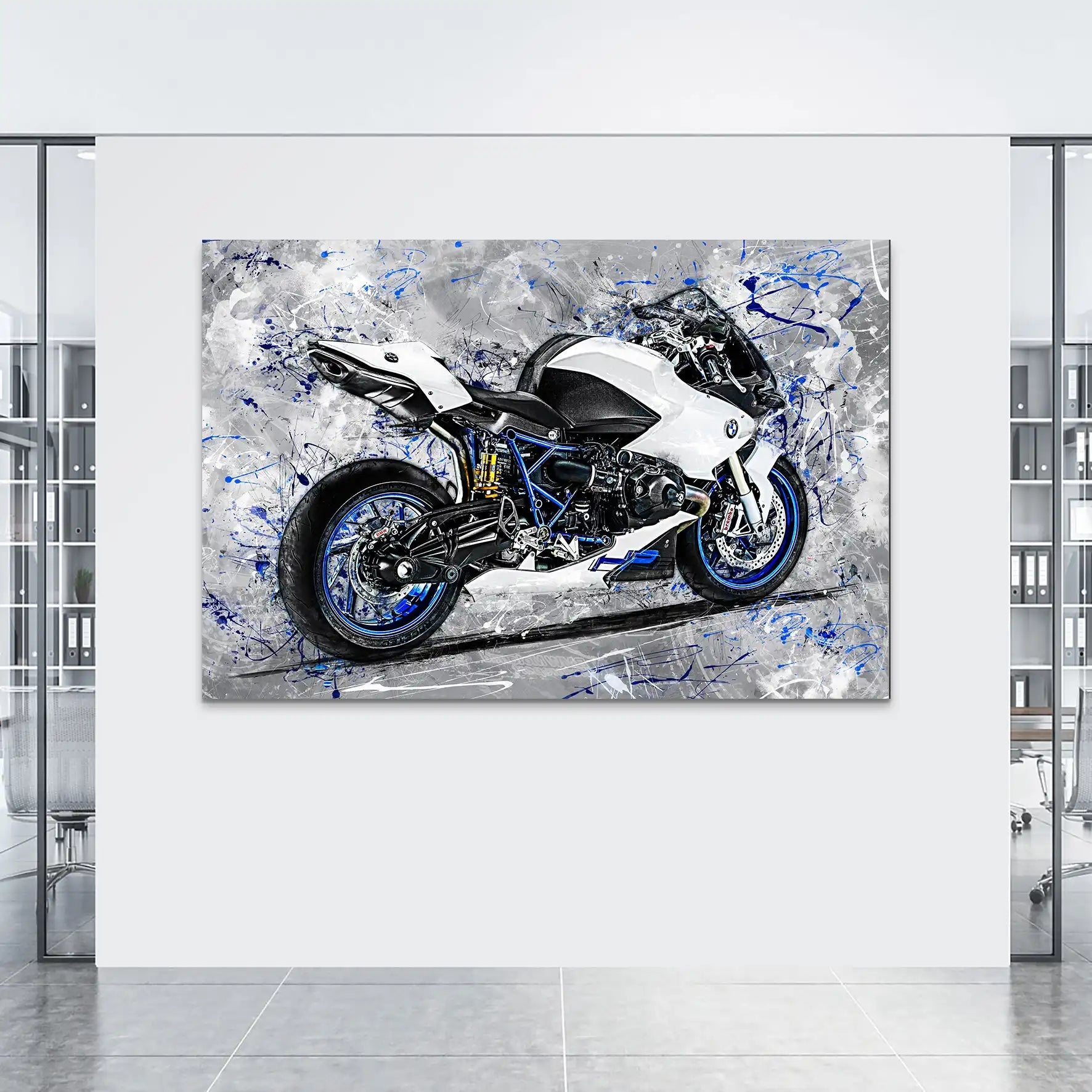 BMW HP2 Abstrakt Art AluDibond Bild INGALERIE