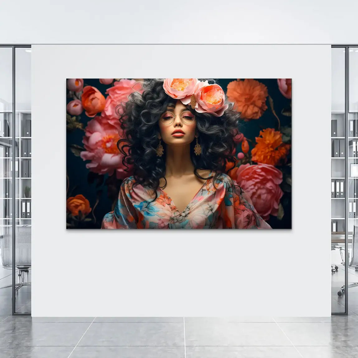 Blütenpracht trifft stilvolle Sinnlichkeit AluDibond Bild INGALERIE