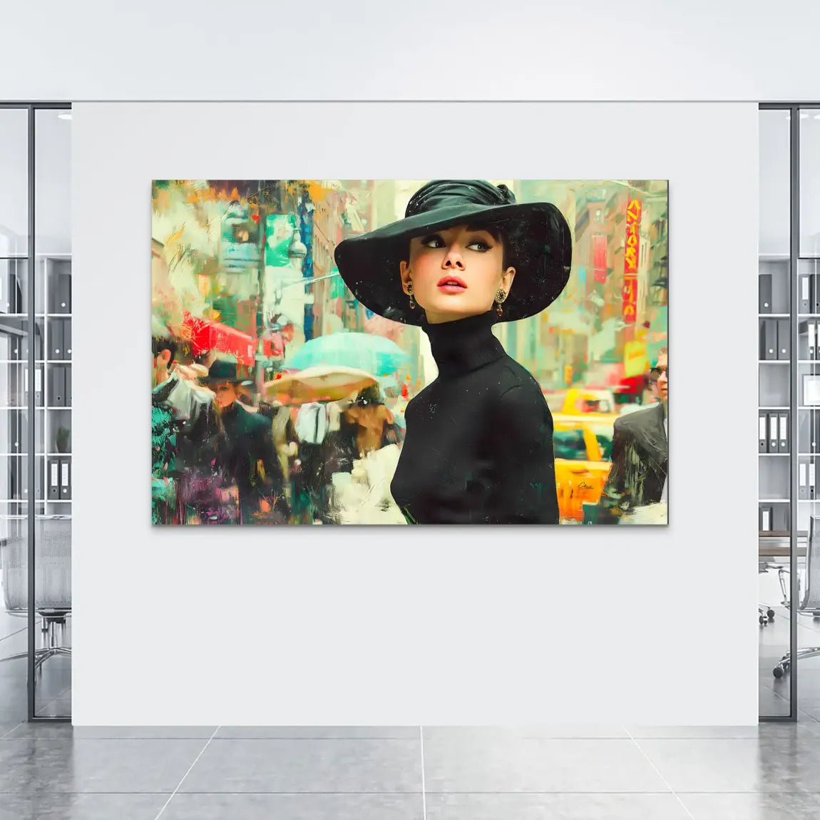 Audrey in New York AluDibond Bild INGALERIE