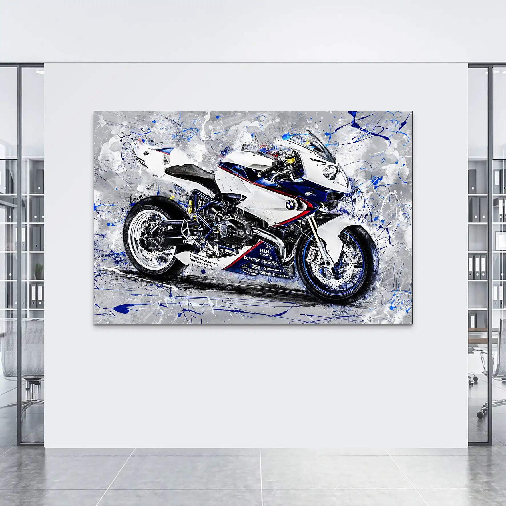 BMW HP2 Sport Abstrakt AluDibond Bild INGALERIE