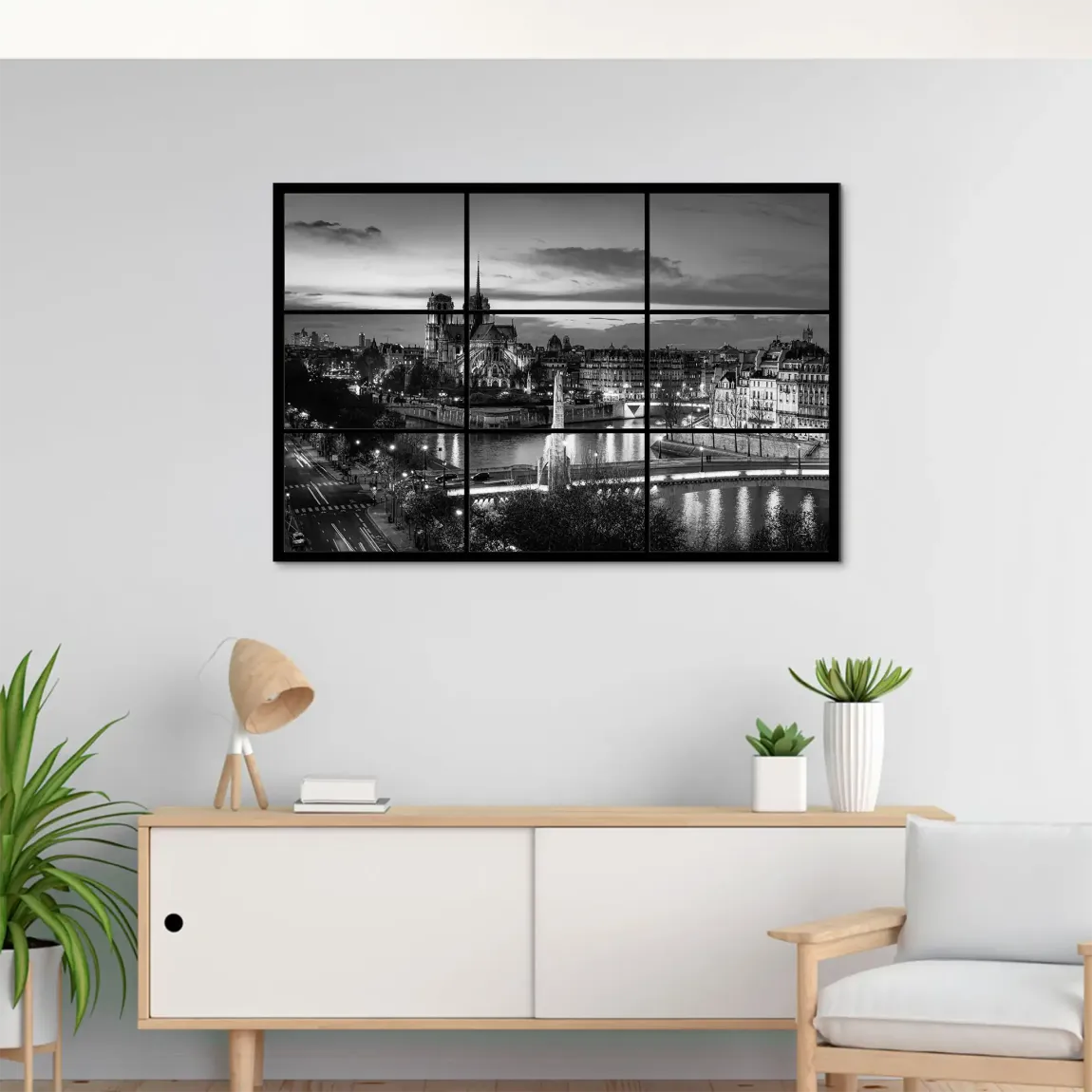 Paris Lights Noir Alu Dibond Bild