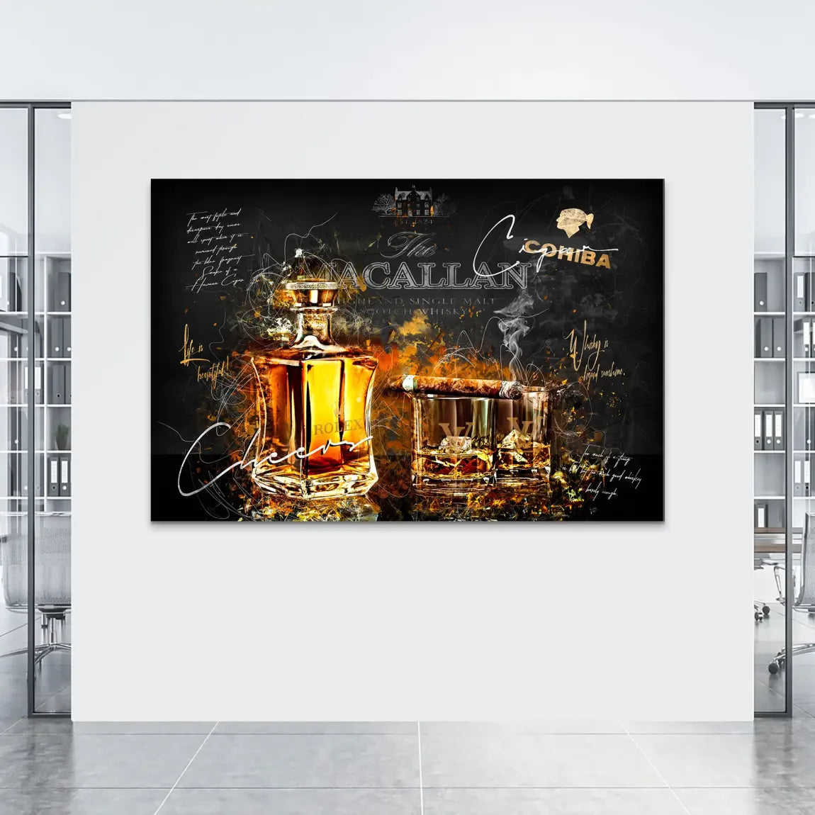 Whisky Lifestyle Art Alu Dibond Bild INGALERIE