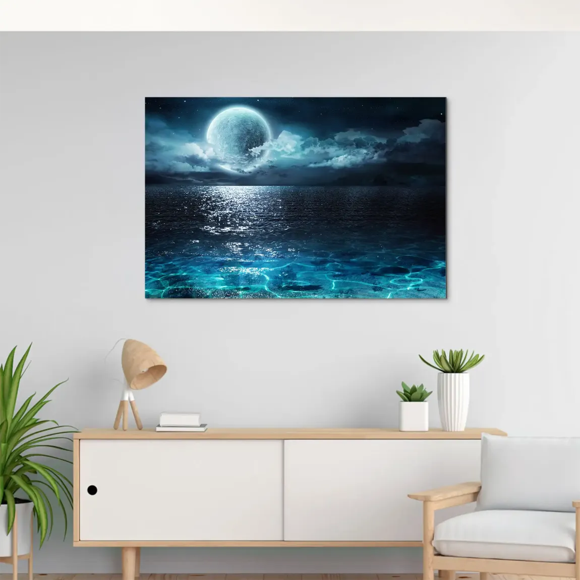 Moonlight Ocean Dream AluDibond Bild