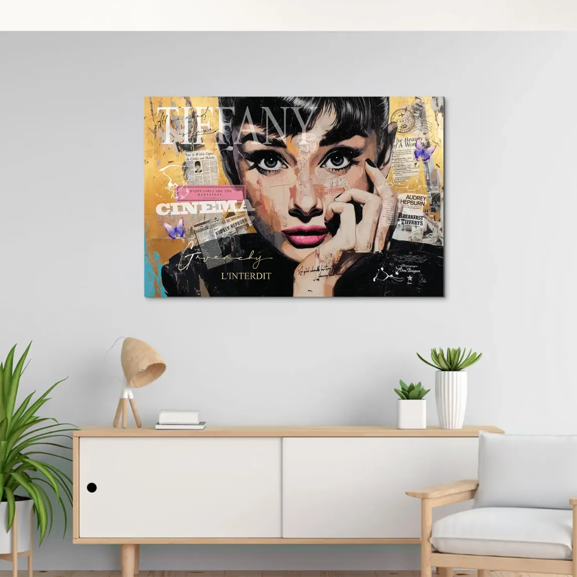 Audrey Pop Art AluDibond Bild
