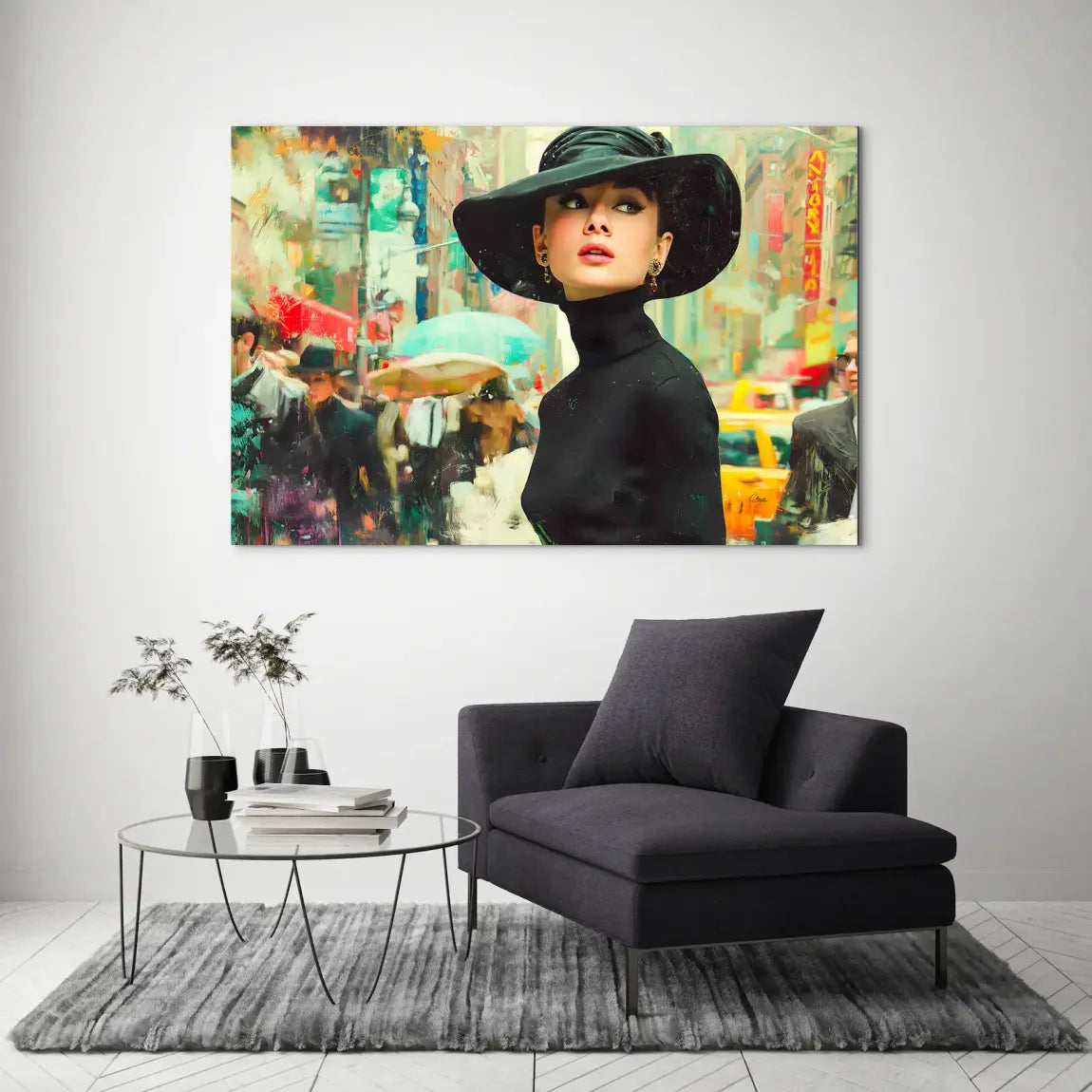 Audrey in New York AluDibond Bild INGALERIE