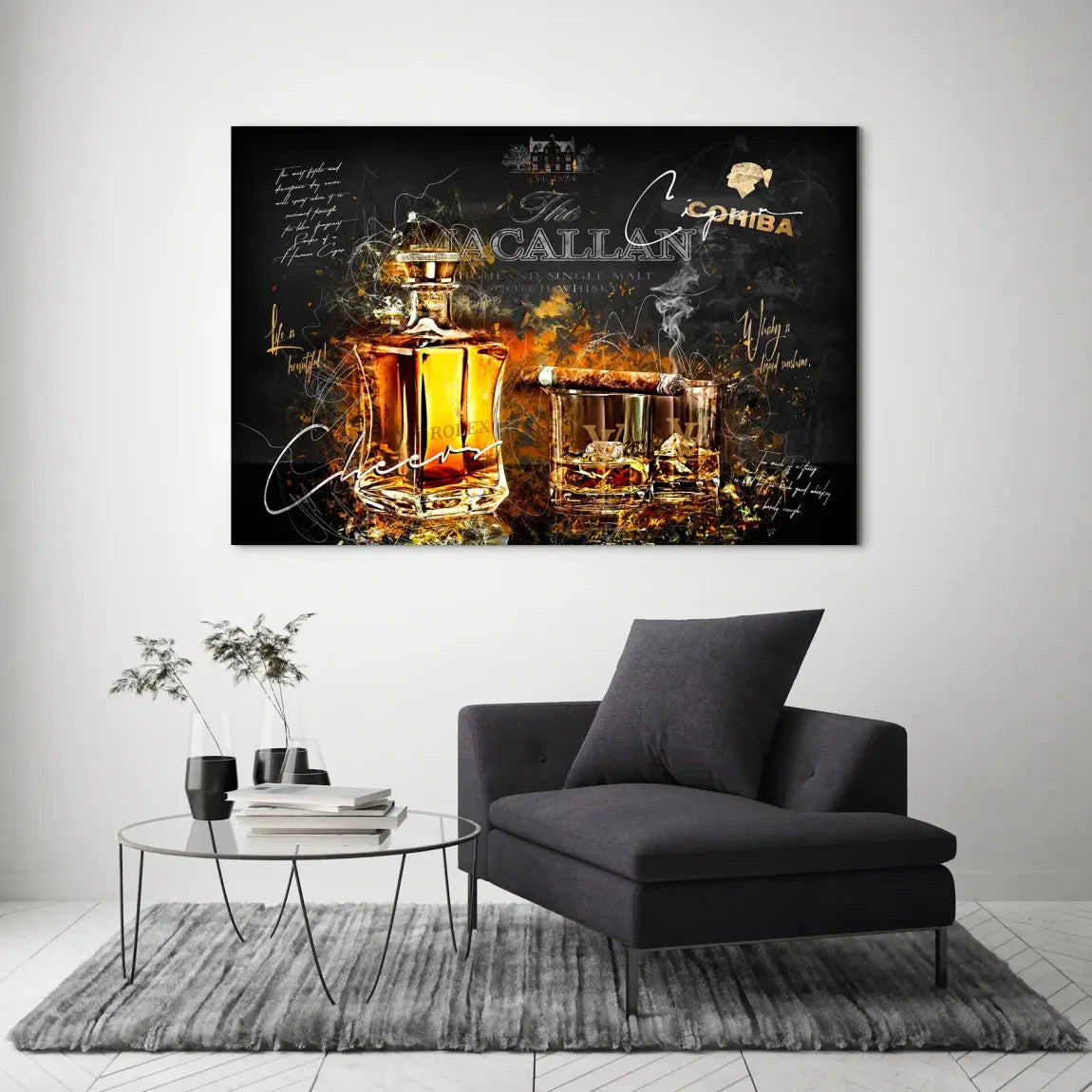 Whisky Lifestyle Art Alu Dibond Bild INGALERIE