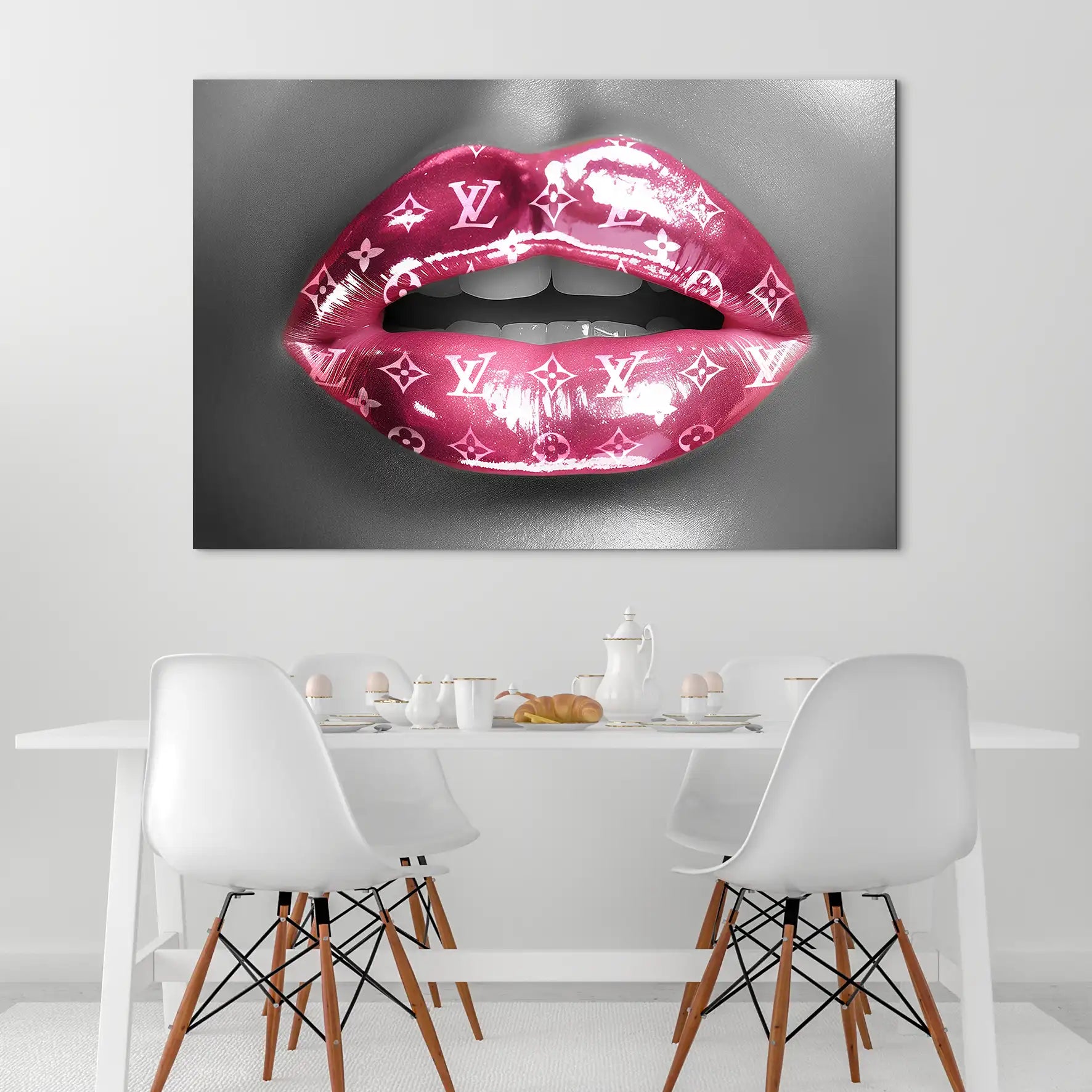 Pink Louis Lips AluDibond Bild INGALERIE