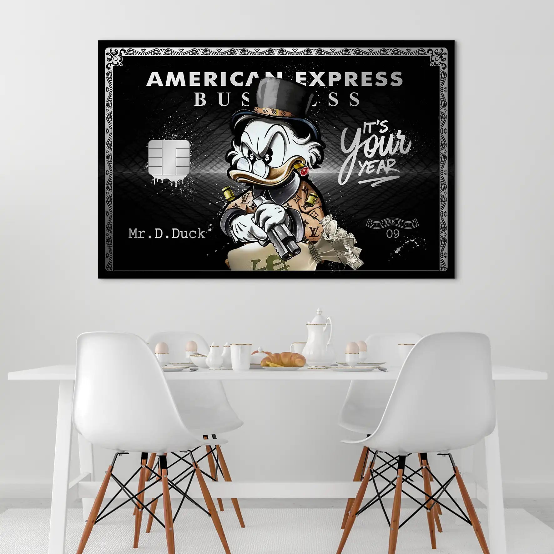 Dagobert Amex Business Silver Edition AluDibond Bild INGALERIE