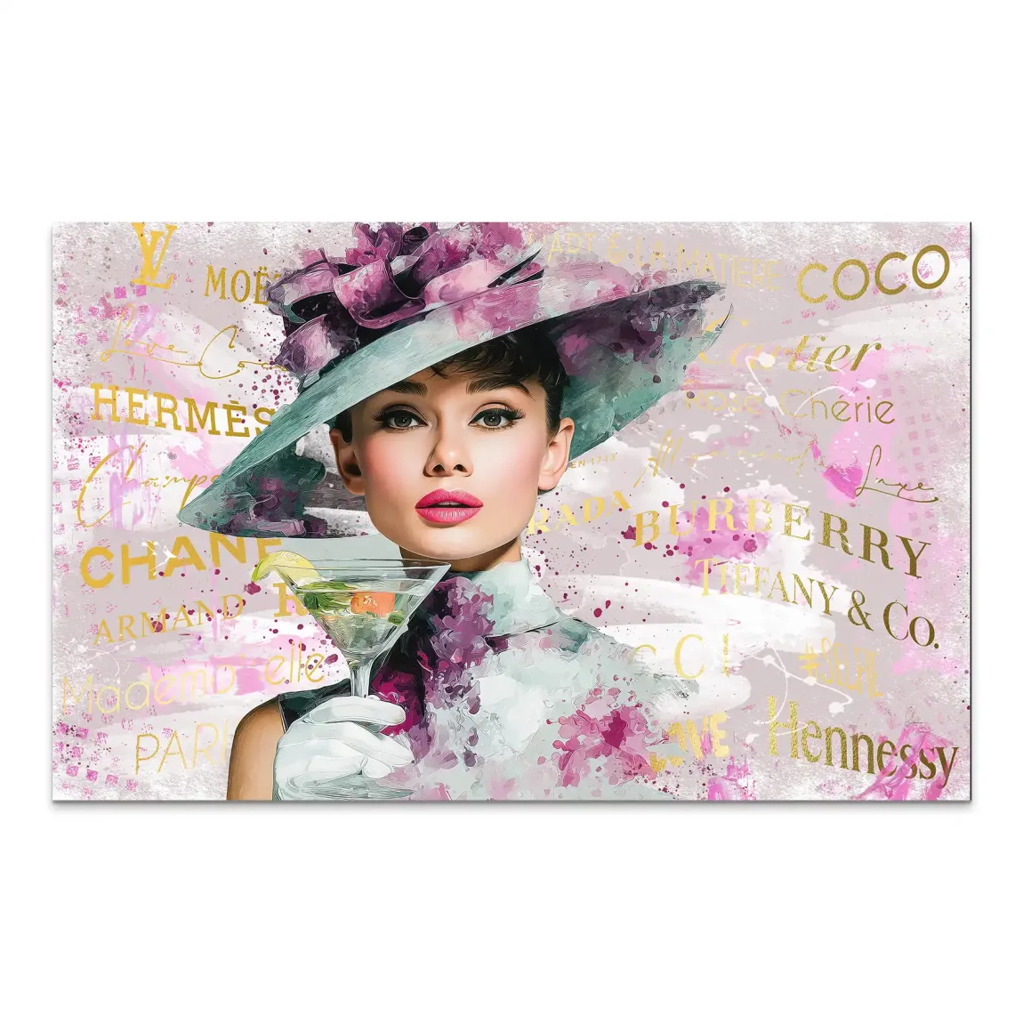 Audrey Hepburn Couture Elegance AluDibond Bild