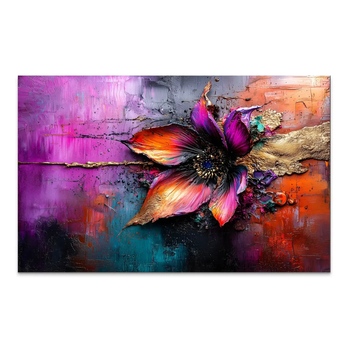 Feuerblüte der Elemente AluDibond Bild INGALERIE