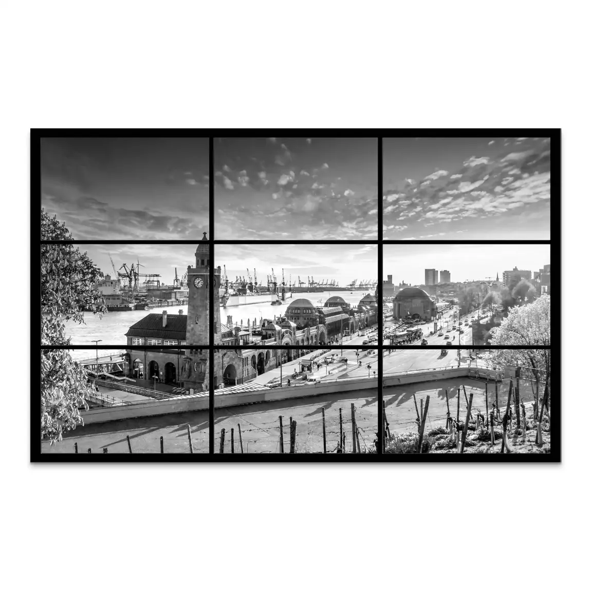 Hamburg Skyline Classic AluDibond Bild