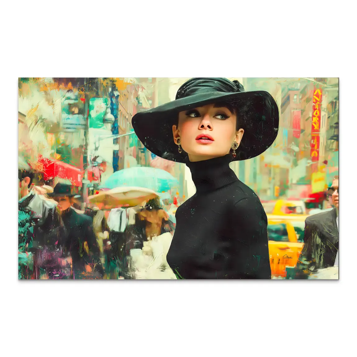 Audrey in New York AluDibond Bild INGALERIE