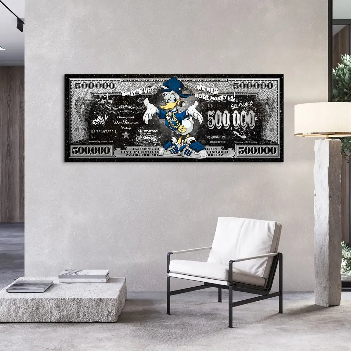 Donald Duck Whats up Dollar AluDibond Bild INGALERIE