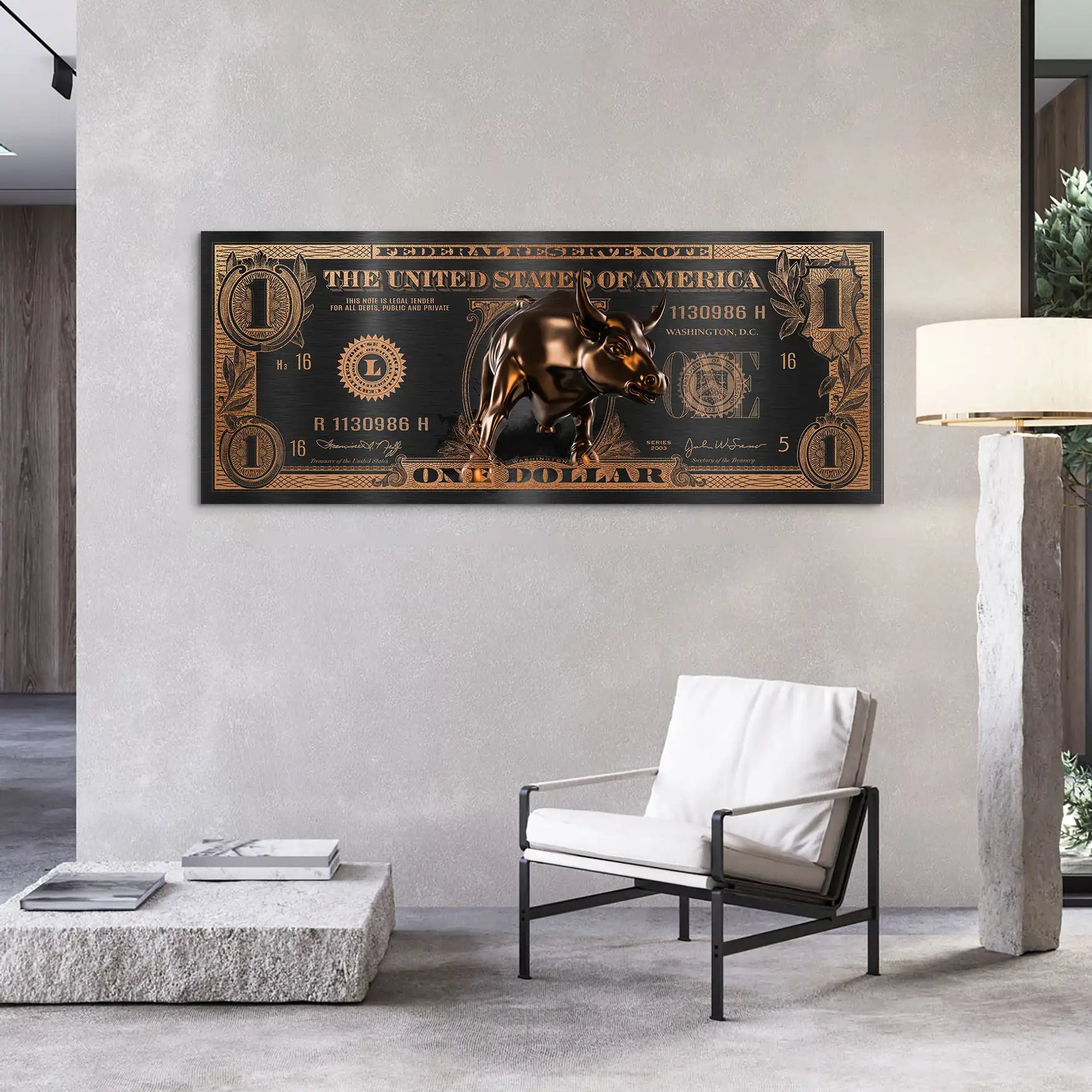 One Dollar Bull Style AluDibond Bild INGALERIE