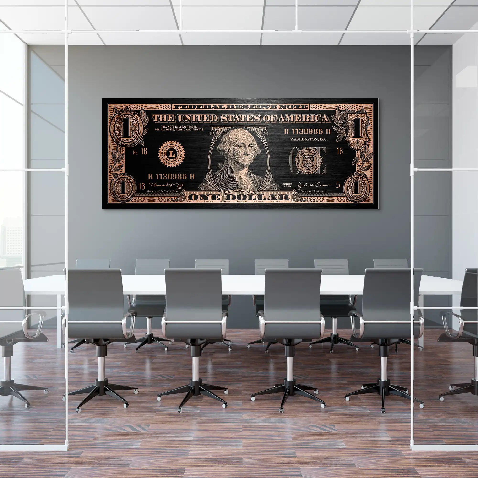One Dollar Bronze Style AluDibond Bild INGALERIE