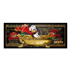 Dagobert Dollar More Money Pop Art AluDibond Bild