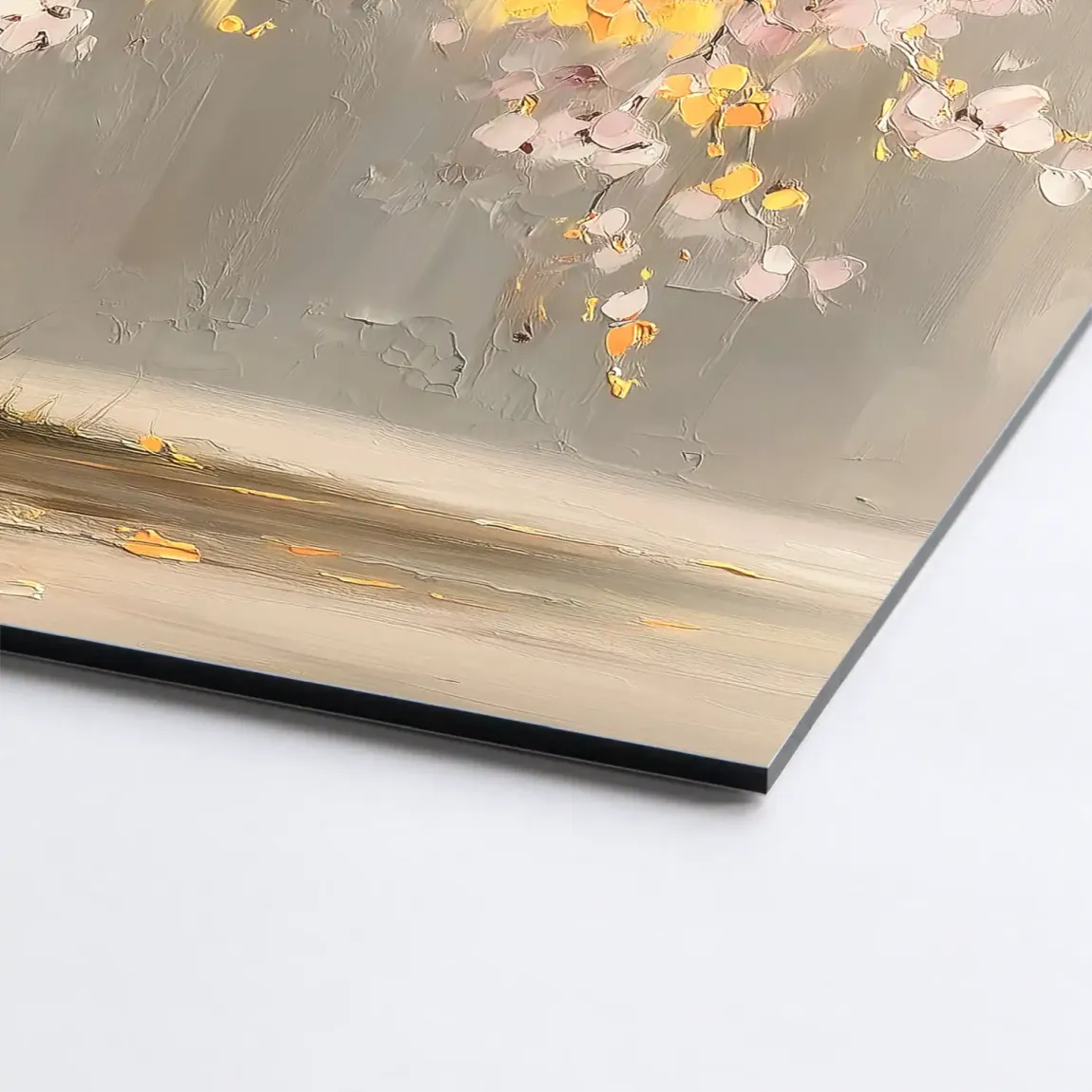 Gold Leaf Tree Art Aludibond Bild