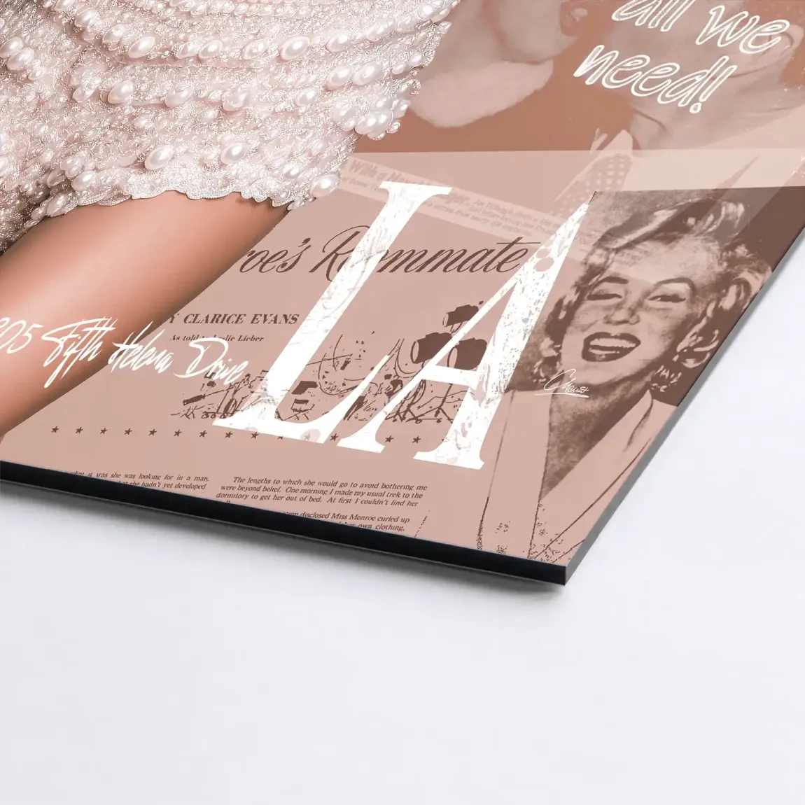 Hollywood Glam Marilyn Alu Dibond Bild