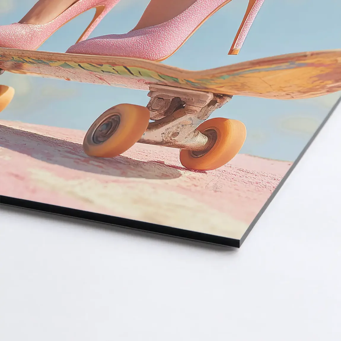 Pink Skate Alu Dibond Bild