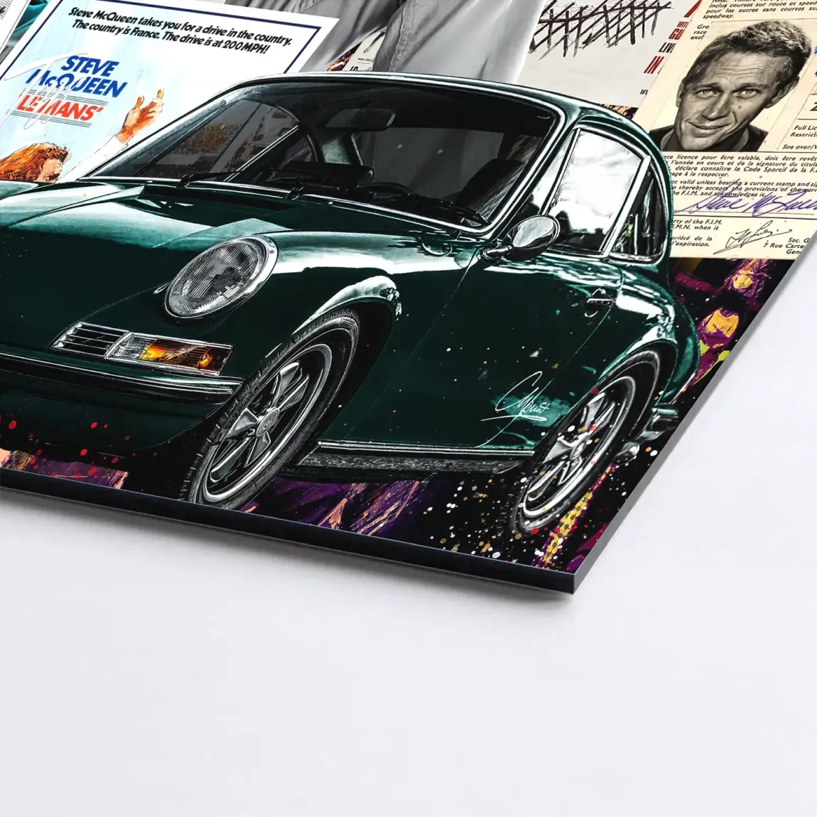 Steve McQueen Retro Drive Alu Dibond Bild