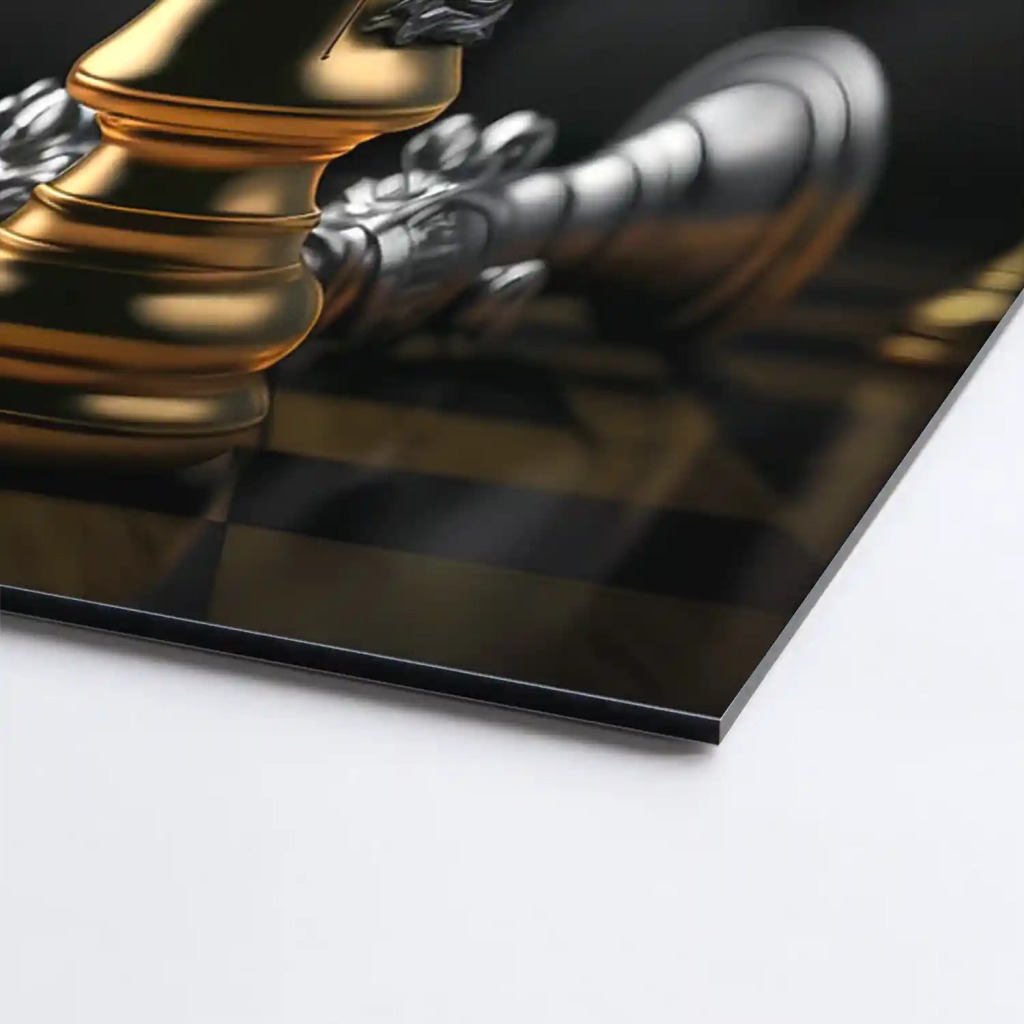 Motivation Schachfigur Springer AluDibond Bild INGALERIE