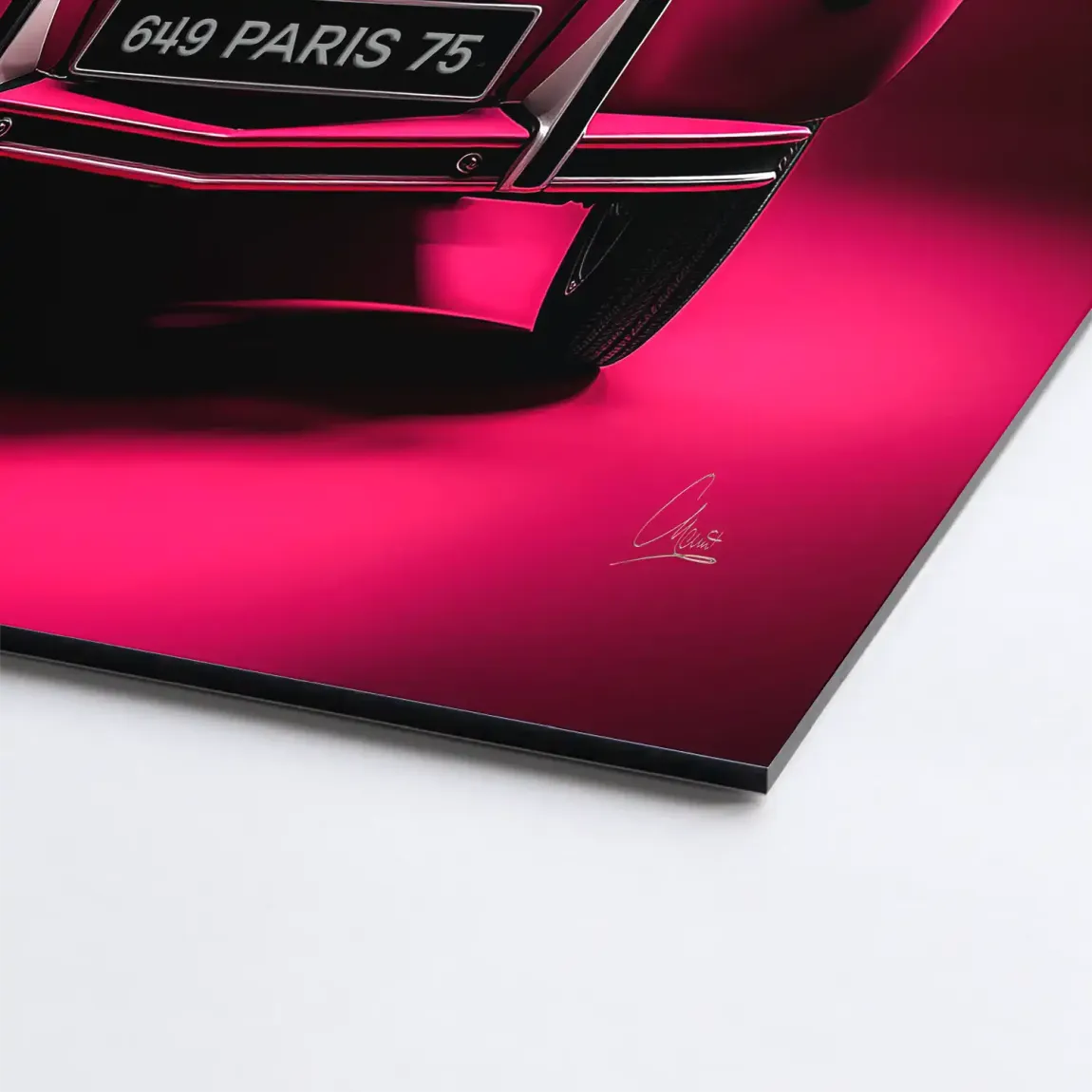 Pink Magic 2CV Alu Dibond Bild