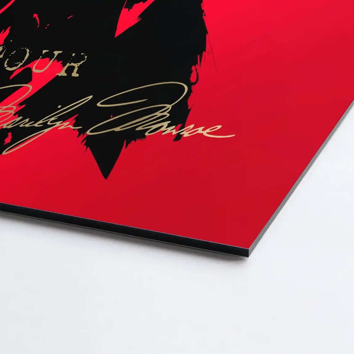 Marilyn Red Glamour Alu Dibond Bild