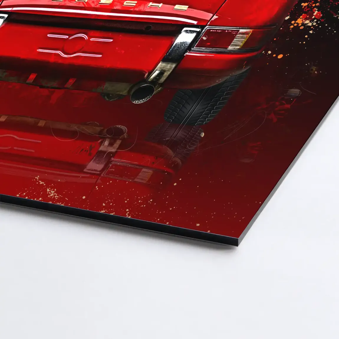 Red Legend 911 Retro Alu Dibond Bild