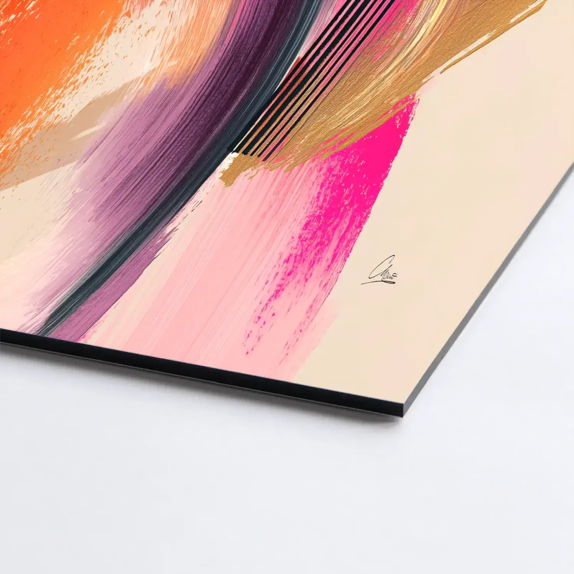 Amber Wave Alu Dibond Bild