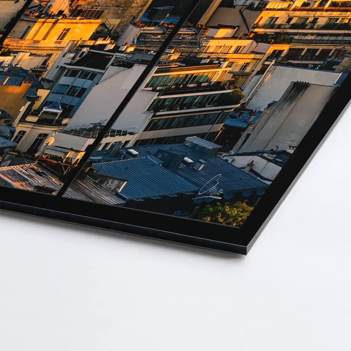 Sunset View Paris Alu Dibond Bild